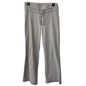 DKNY Jeans Sweatpants Size Small Heather Gray Rhinestone Logo Elastic Waist Cozy